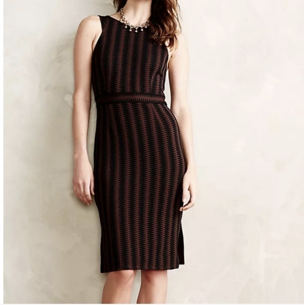 Anthropologie Maeve Meridian textured sheath dress
